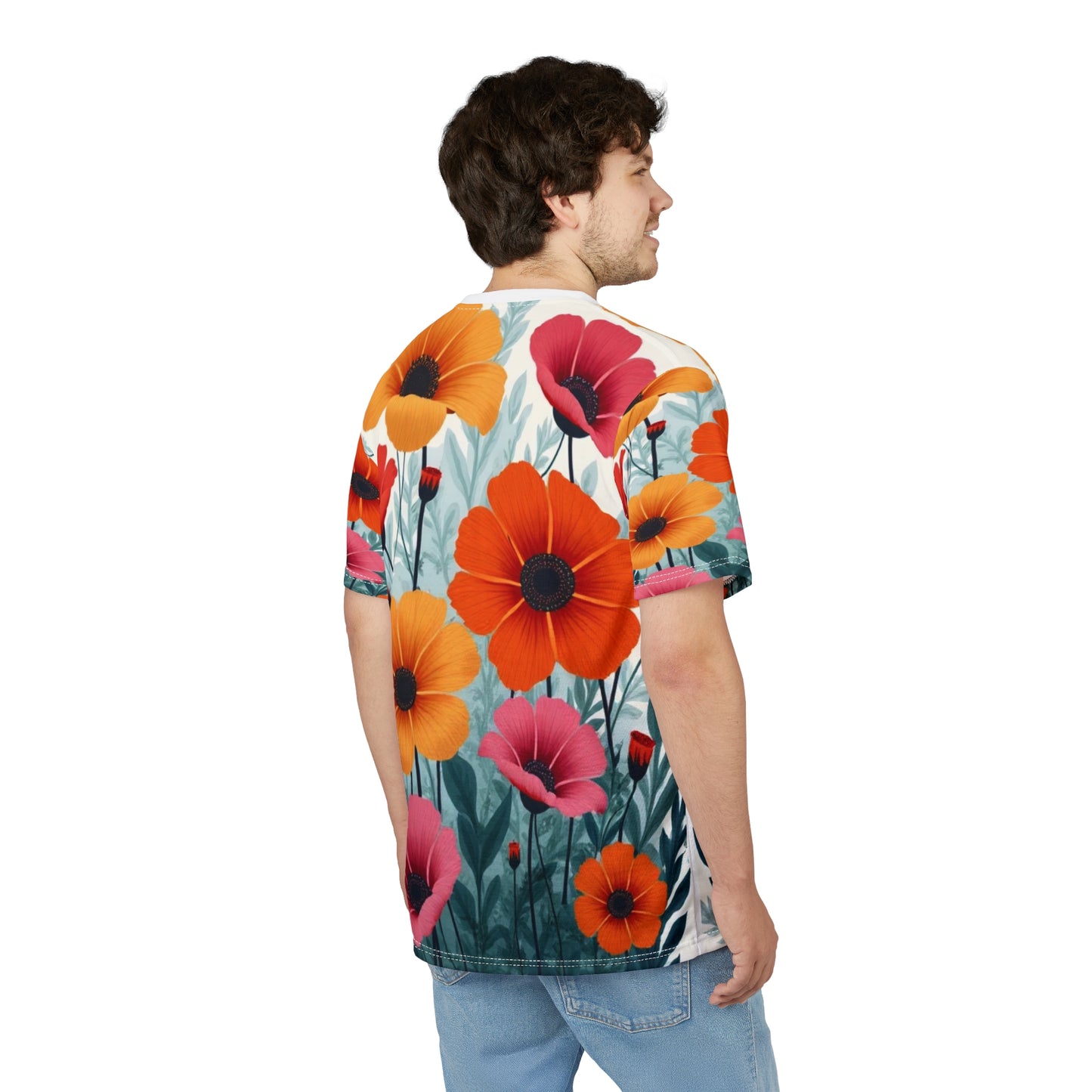 Unisex AOP Cut & Sew Tee – Retro Floral