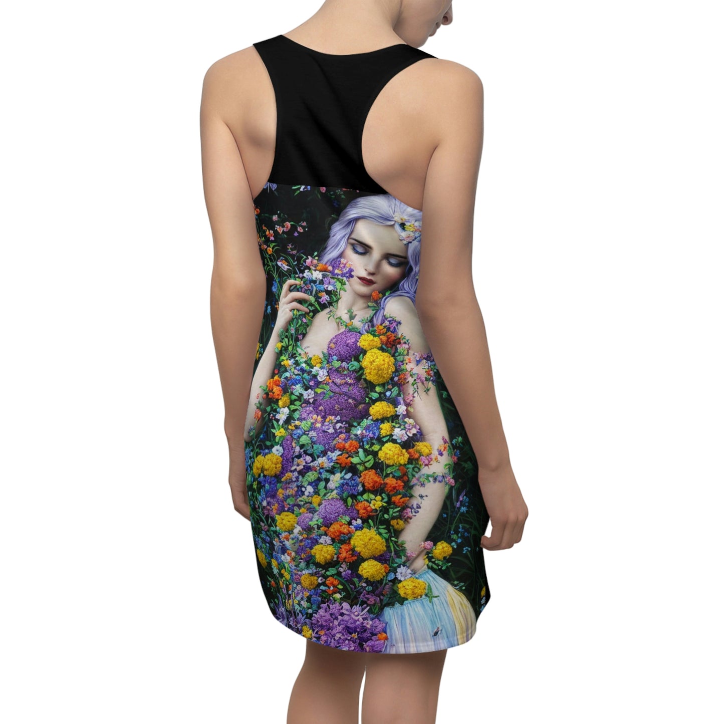 Racerback Dress – Floral Goddess, Artistic Summer Style