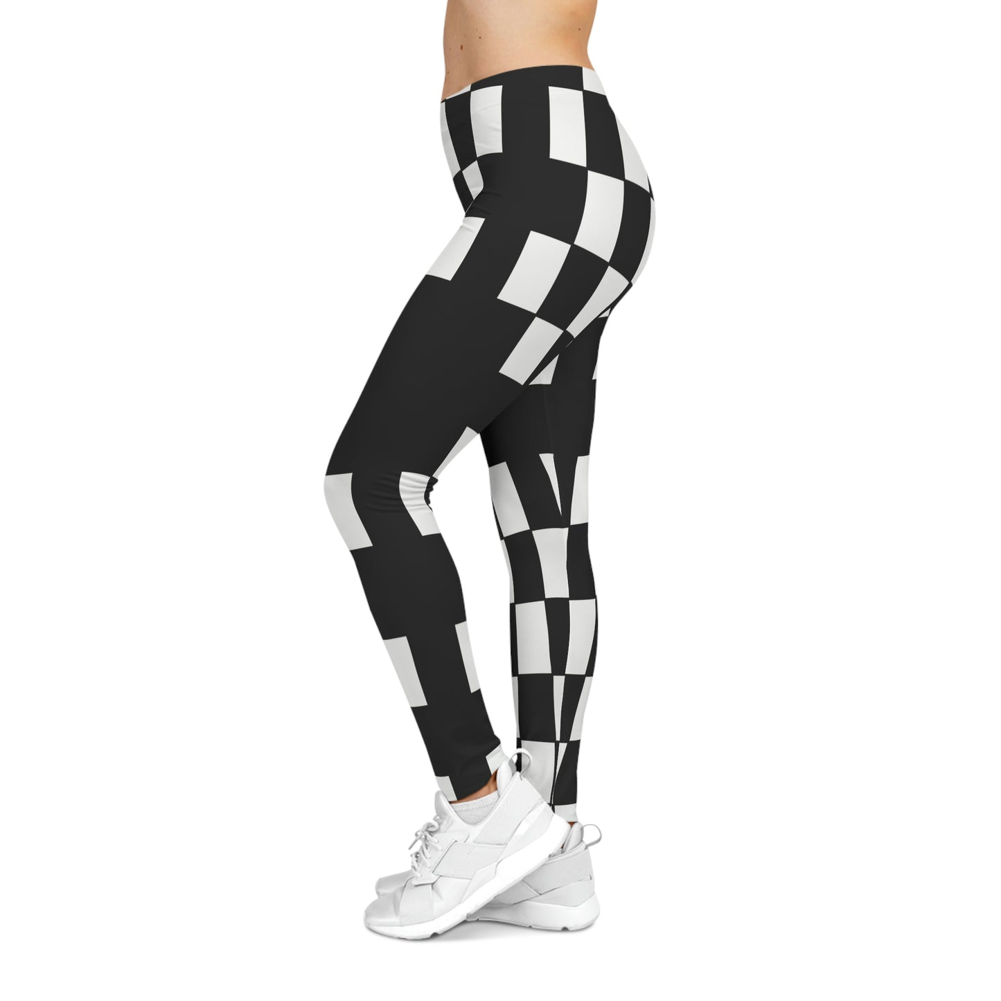 Women’s Leggings – Crossed Illusion 60s Checkered