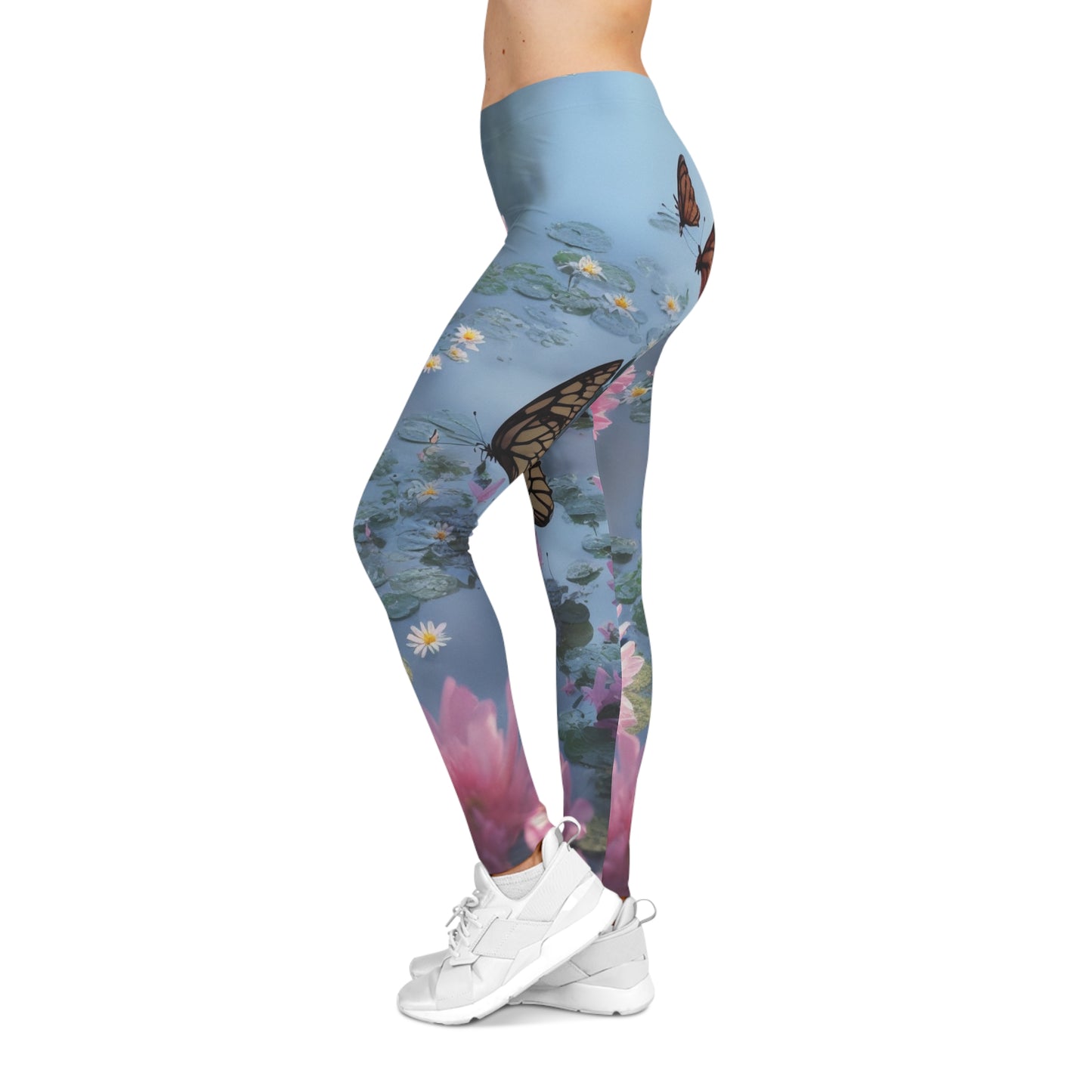 Women’s Leggings – Butterflies & Waterlilies