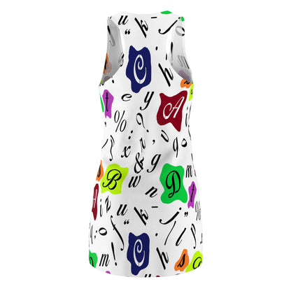 Racerback Dress – Letters Design, Vintage Style