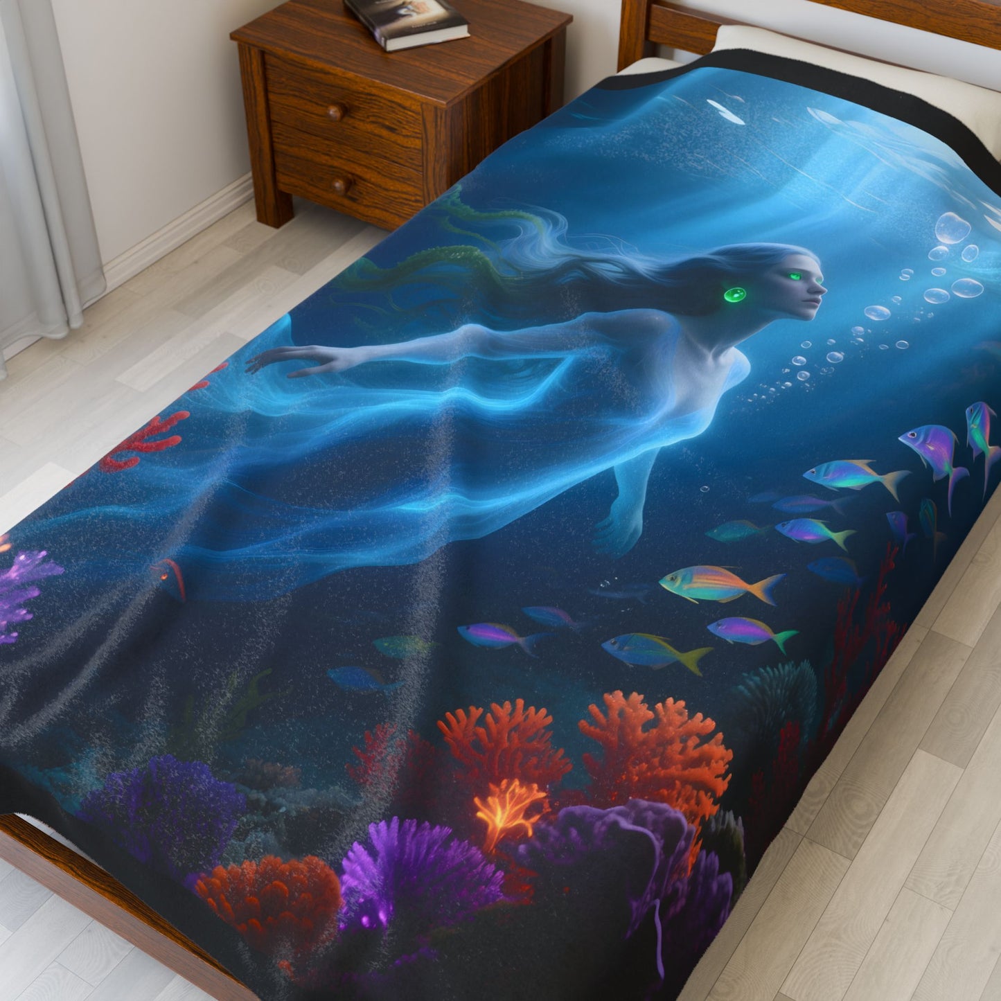 Velveteen Plush Blanket – Mermaid Dreams
