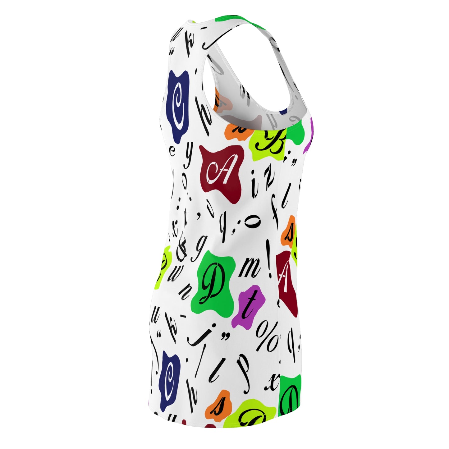 Racerback Dress – Letters Design, Vintage Style