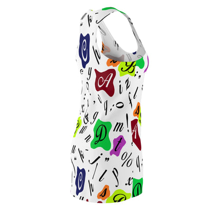 Racerback Dress – Letters Design, Vintage Style