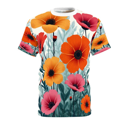 Unisex AOP Cut & Sew Tee – Retro Floral