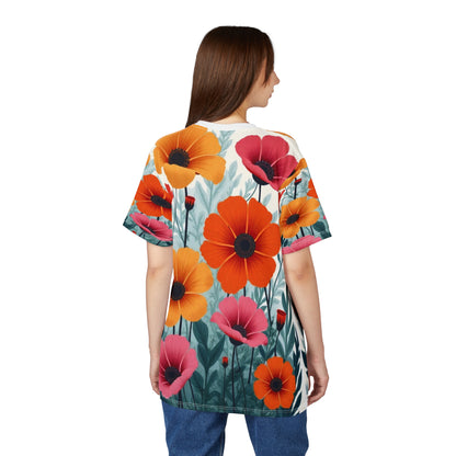 Unisex AOP Cut & Sew Tee – Retro Floral