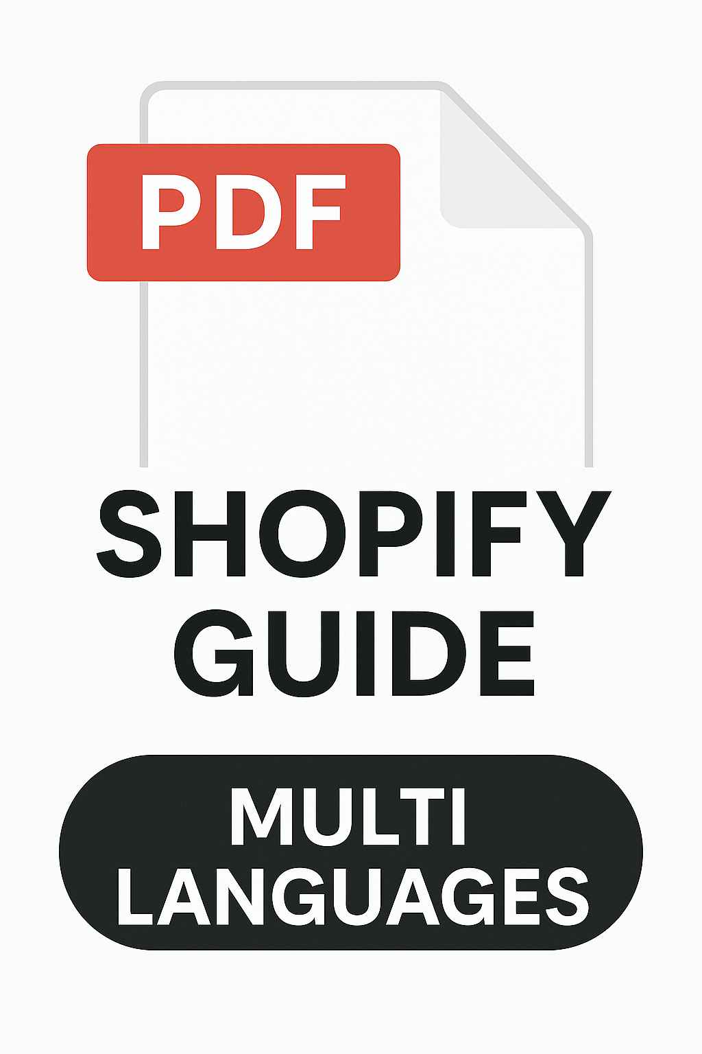 Shopify Guide PDF available in 8 languages EN FR ES IT DE PT JP CN – digital download for store creation, SEO, product writing, and organic traffic growth.