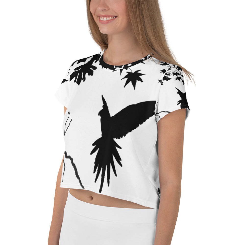 Abstract Silhouette Crop Tee – Freedom Design