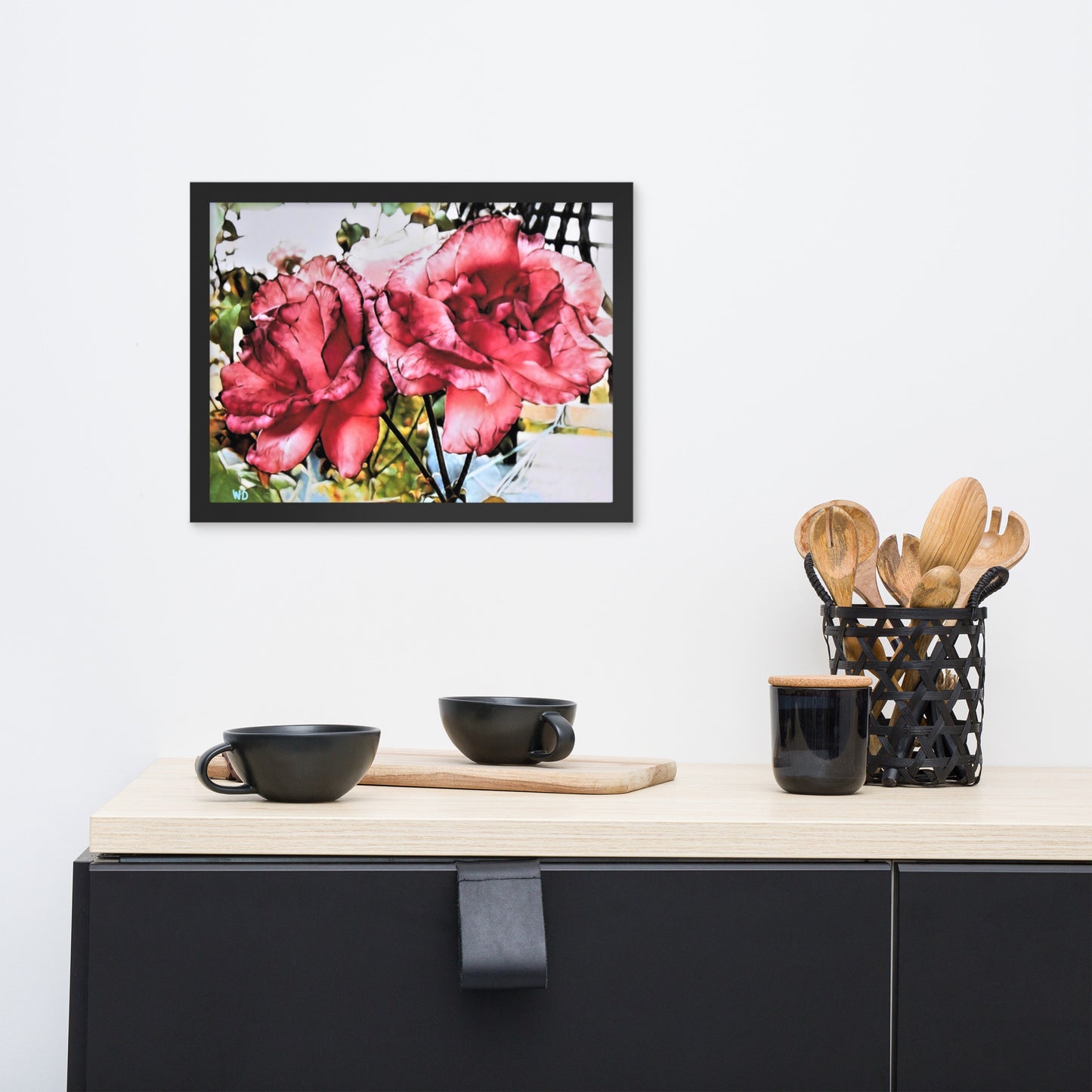 Framed Poster – Two Roses