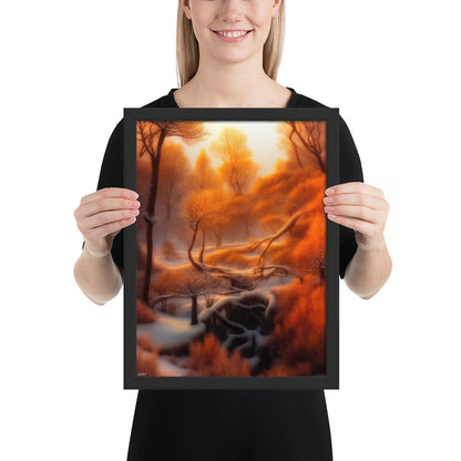 Framed Poster – Golden Winter Forest