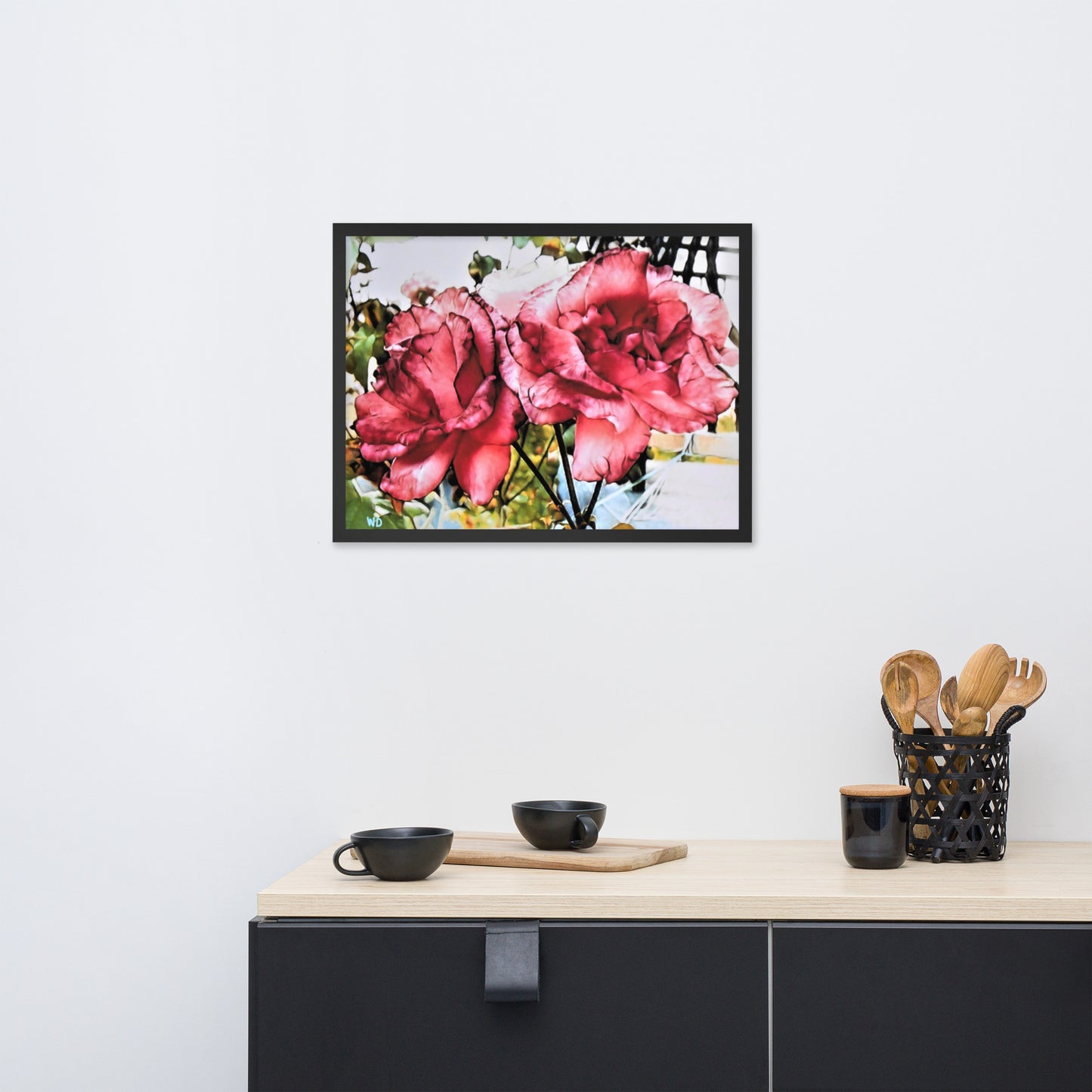 Framed Poster – Two Roses