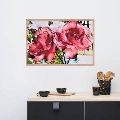 Framed Poster – Two Roses