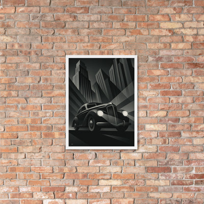 Framed Poster – Shadow City