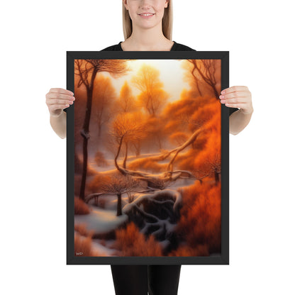 Framed Poster – Golden Winter Forest