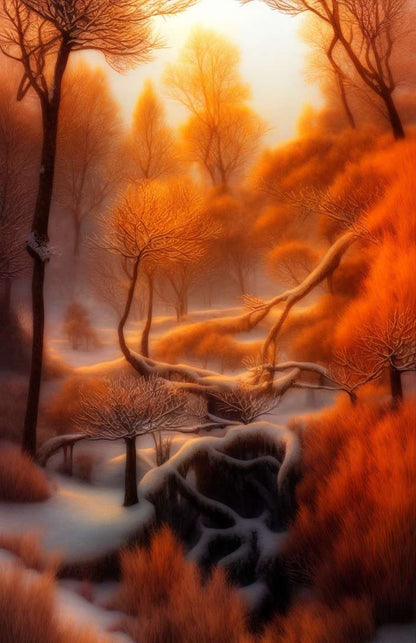 Mouse pad – Golden Winter Forest