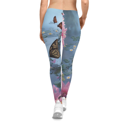 Women’s Leggings – Butterflies & Waterlilies