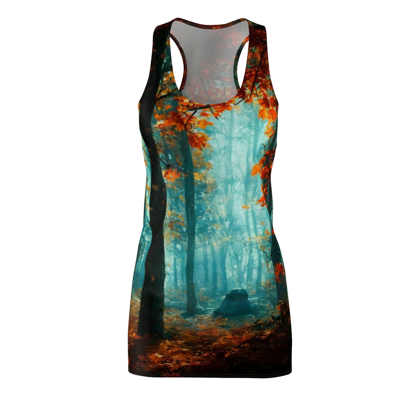 Racerback Dress – Forest in Autumn Fine Art Landscape