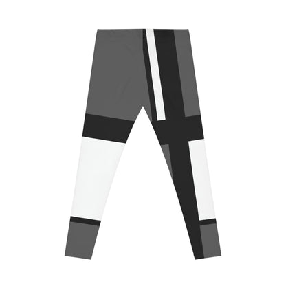 Women’s Leggings – 60s 2 Grayscale Geometry