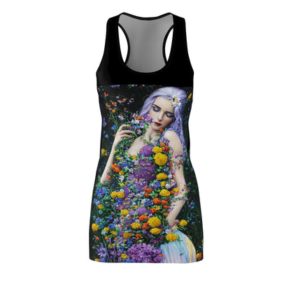 Racerback Dress – Floral Goddess, Artistic Summer Style