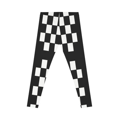 Women’s Leggings – Crossed Illusion 60s Checkered