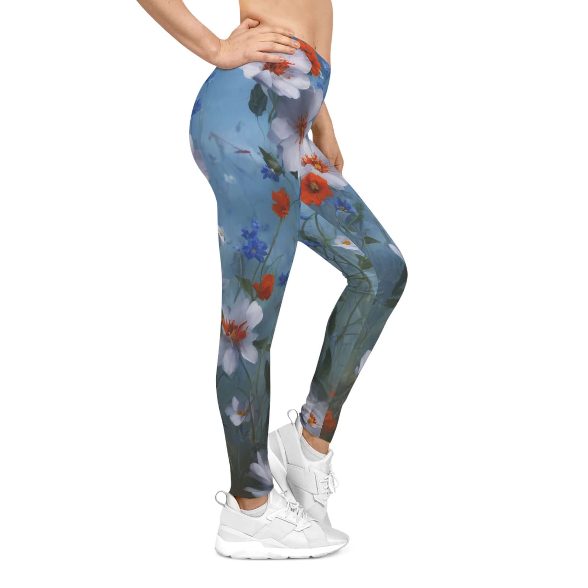 All Over Print Leggings Casual Yoga Pants Women's Activewear Art Print Leggings High Waisted Leggings Comfort Fit Leggings Everyday Wear Athleisure Fashion Stretchy Leggings for Women Trendy Women's Bottoms