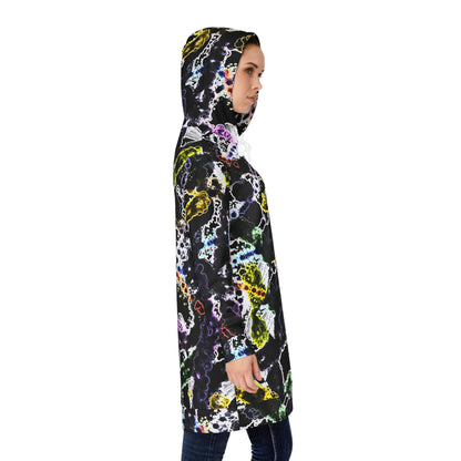 Women’s Hoodie Dress – Organisms Abstract Design