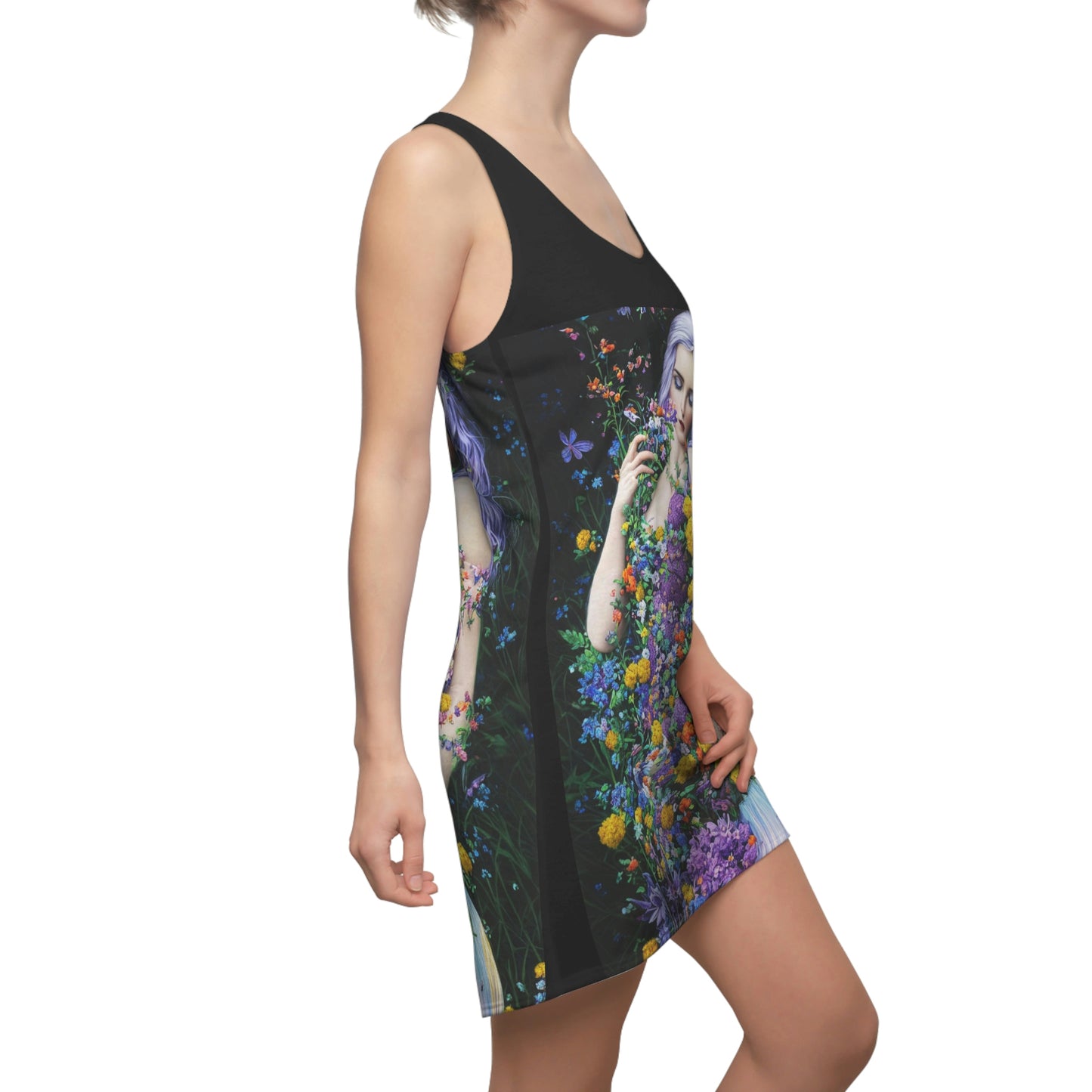 Racerback Dress – Floral Goddess, Artistic Summer Style