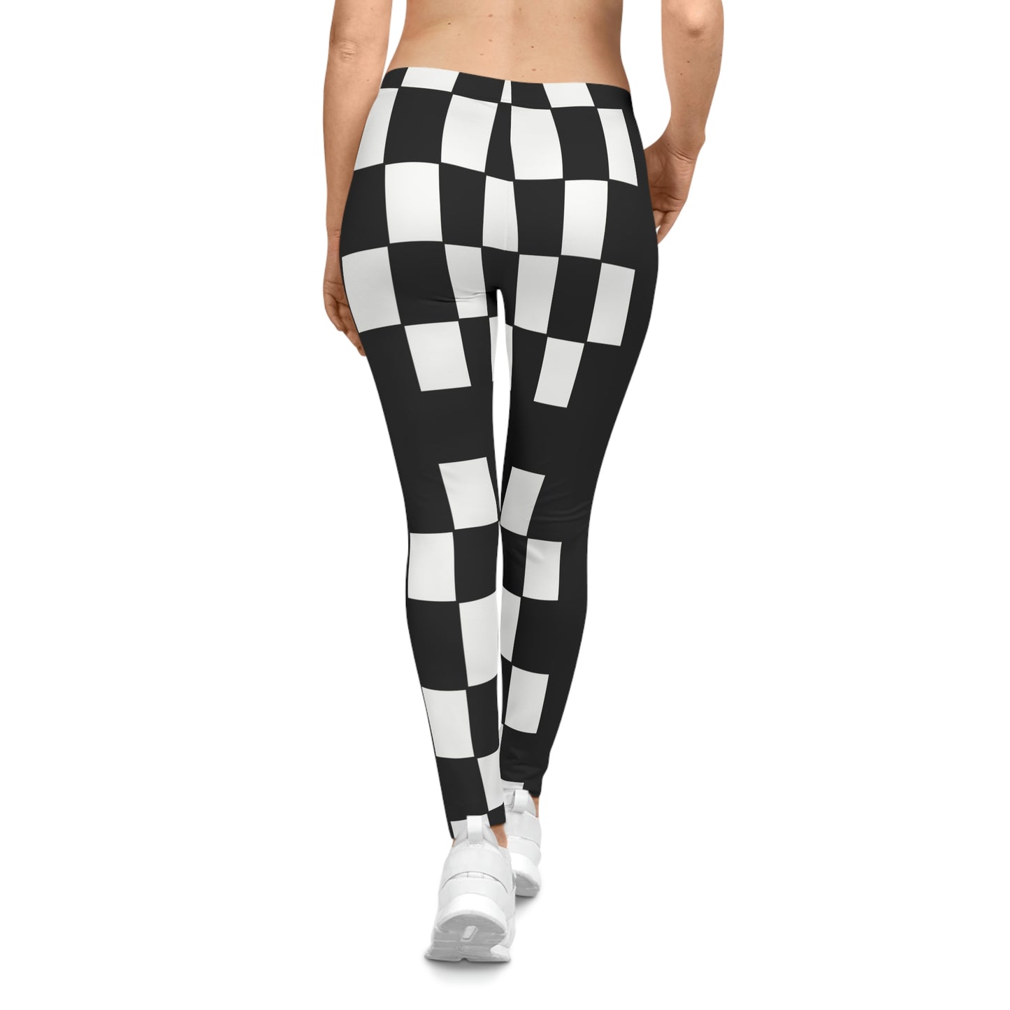 Women’s Leggings – Crossed Illusion 60s Checkered