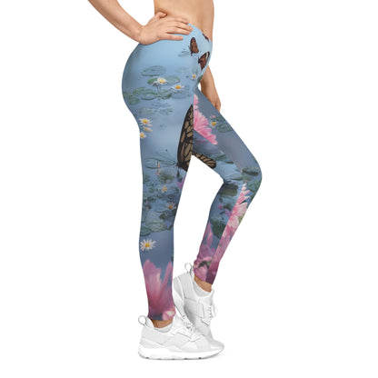 Women’s Leggings – Butterflies & Waterlilies