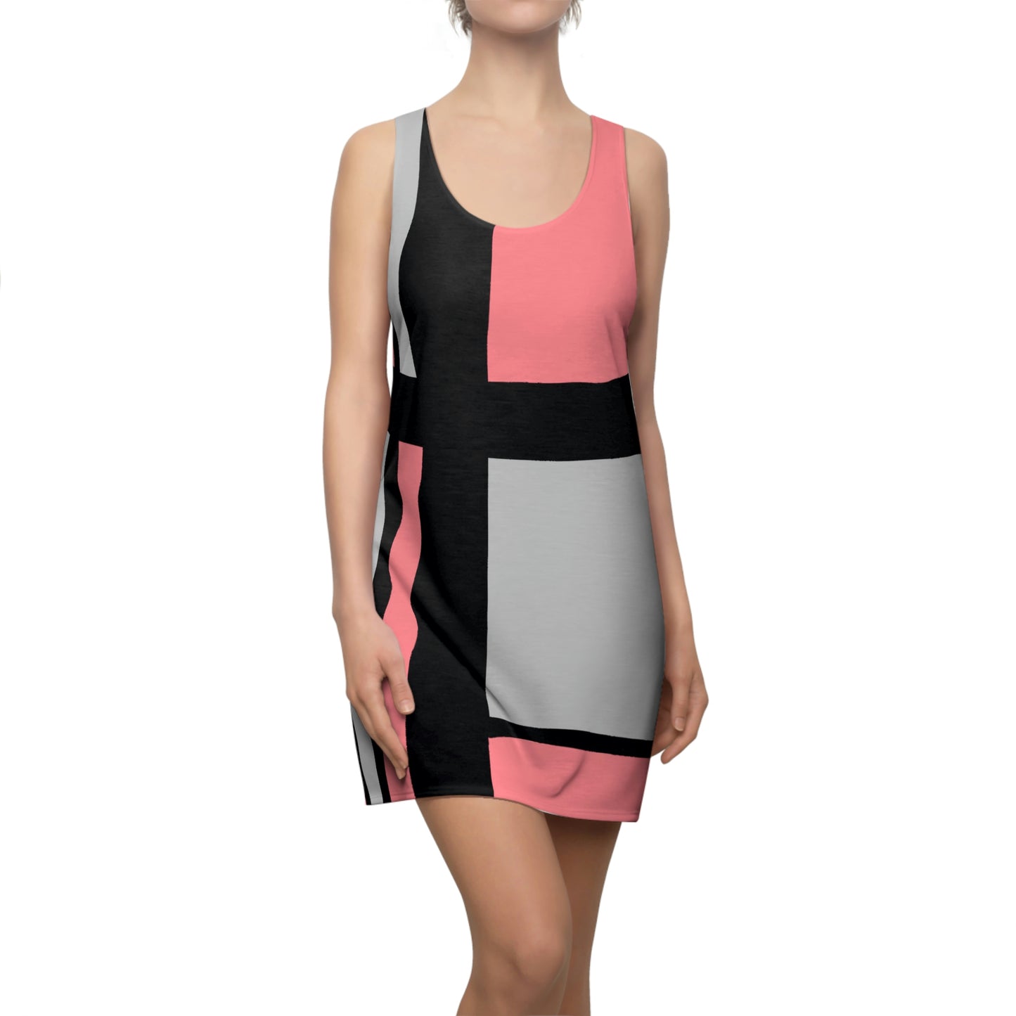 Racerback Dress – 60s 3 Vintage Color Block Design