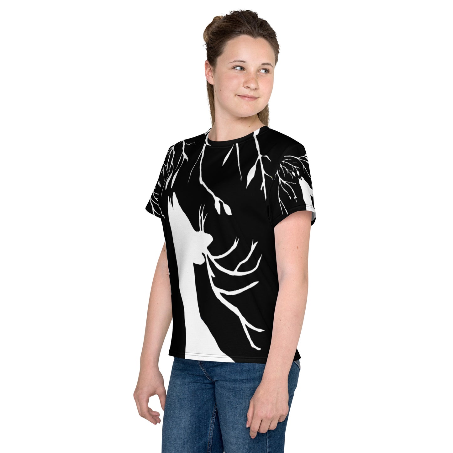 Youth Crew Neck T-Shirt – Deer 3