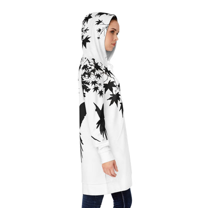 Women’s Hoodie Dress – Black Bird Serenity