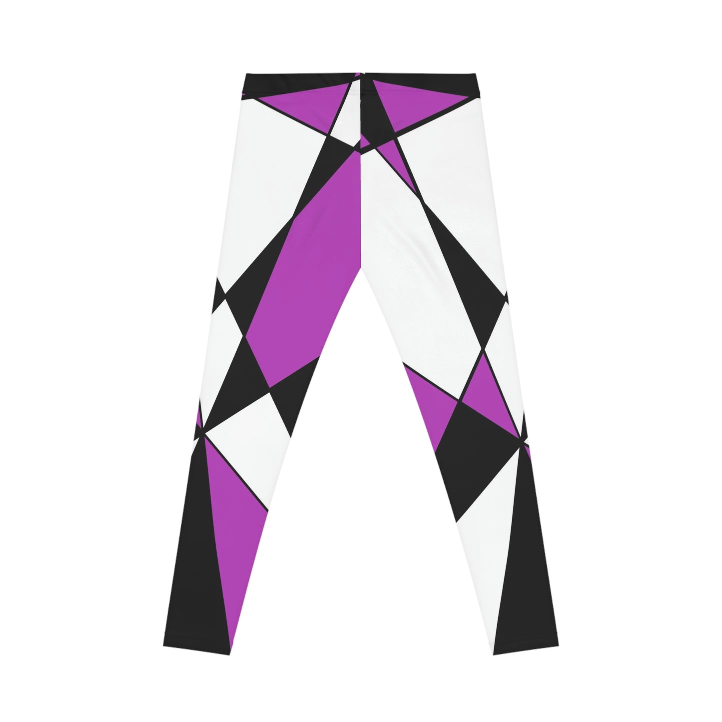 Women’s Leggings – 3 Colors Retro Geometric Purple