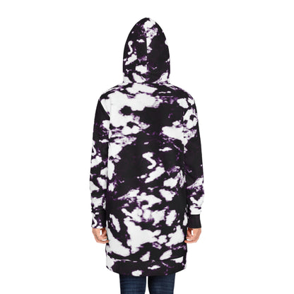 Women’s Hoodie Dress – Monochrome Flow Abstract